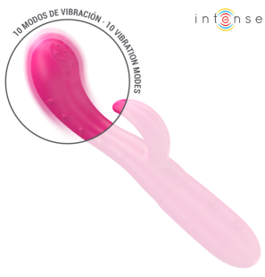 Intense Amara roze vibrator met stimulerende tong en 10 vibratiestanden – foto 4