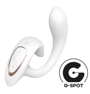 Satisfyer G for Goddess 1, biały wibrator typu rabbit z 12 programami i 2 silnikami – zdjęcie 2