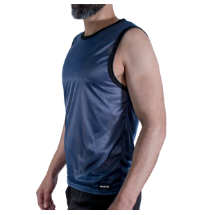 Macho sportief T-shirt marineblauw van elastische viscose en polyamide – foto 2