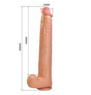 Pretty Love Rael realistische flexibele dildo 40 cm Ø 6 cm met zuignap en beweegbare kern – foto 7