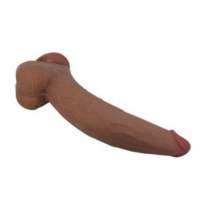 Pretty Love Ulric realistic flexible dildo 26 cm Ø 5,5 cm TPE brown with suction cup – image 4