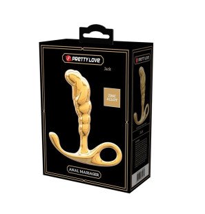 Pretty Love Jack ergonomisches Prostatamassagegerät aus Zinklegierung, goldfarben – Bild 2