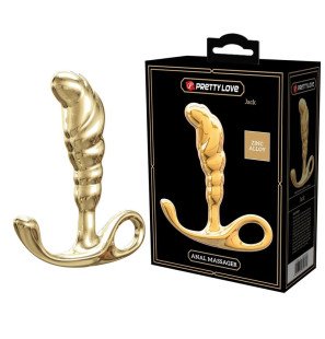Pretty Love Jack ergonomisches Prostatamassagegerät aus Zinklegierung, goldfarben – Bild 8