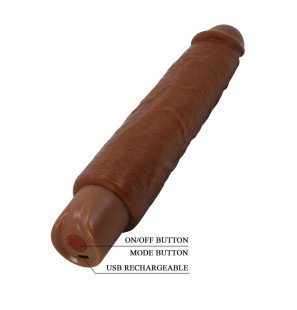 Pretty Love Gavin realistischer Vibrator 25 cm Ø 5 cm mit 10 Vibrationsstufen braun – Bild 1