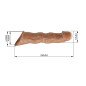 Pretty Love gaine pénienne réglable 28 cm Ø 4,5 cm marron avec 3 inserts et ventouse – photo 8