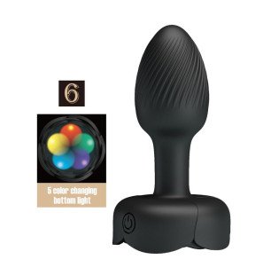 Ładowany wibrujący korek analny Pretty Love z 10 trybami wibracji, czarny – zdjęcie 1