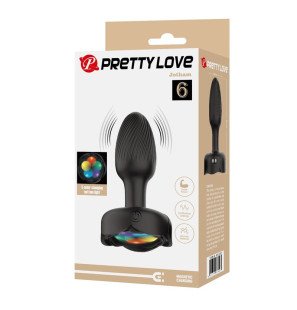 Ładowany wibrujący korek analny Pretty Love z 10 trybami wibracji, czarny – zdjęcie 2