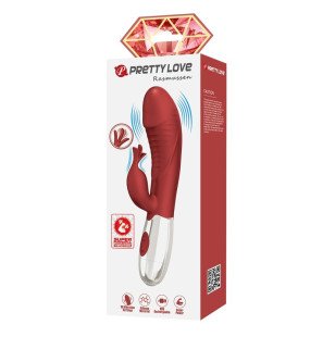 Pretty Love Rosewood rabbit vibrator met 30 functies en dubbele motor rood – foto 2