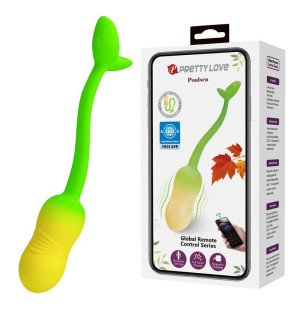 Pretty Love Pulsen app-gesteuertes vibrierendes Ei mit 12 Funktionen, grün-gelb – Bild 1