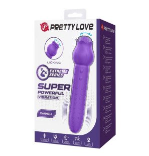 Pretty Love Dannell orale clitorisstimulator met 7 vibraties en 7 tongstanden paars – foto 2