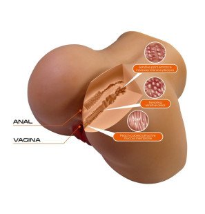 Crazy Bull realistic torso masturbator with double entry and vibration – image 4