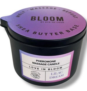 EYE OF LOVE Massagekerze mit Vanilleduft Lilac Dream 150 ml – Bild 2