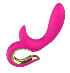Różowy wibrator typu rabbit NALONE Lulu z funkcją ruchu posuwistego – zdjęcie 1
