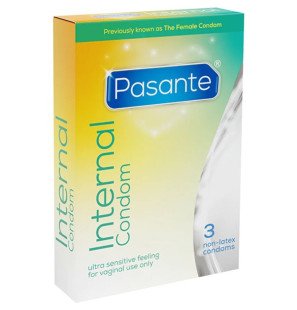 PASANTE Latex-Free Internal Condoms – 3 Pack – image 1