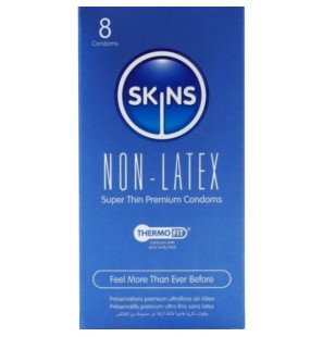 SKINS latexfreie ultradünne Kondome, transparent, 8 Stück