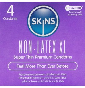 Préservatifs sans latex SKINS XL, ultrafins et transparents, 4 pièces – photo 1