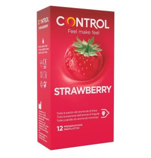 CONTROL strawberry-flavoured condoms, 12 pack – image 1