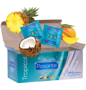 Préservatifs Pasante saveur fruits tropicaux – 144 unités – photo 1