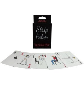 Strip poker kaartspel voor volwassenen met humoristische speelkaarten