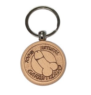Diablo Picante houten penisvormige sleutelhanger – foto 1