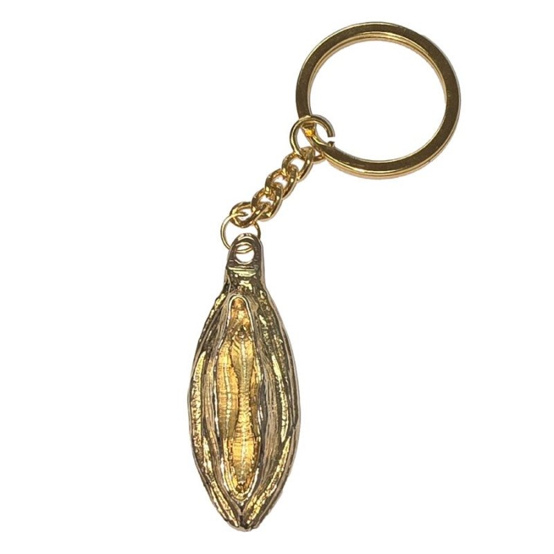 Metalen sleutelhanger met gouden lippen Diablo Picante – foto 1