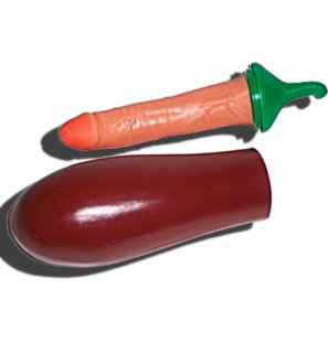 Penis w kształcie bakłażana Diablo Picante dla dorosłych – zdjęcie 1