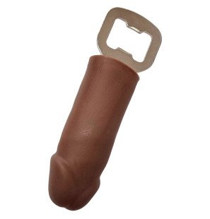 Penisförmiger Flaschenöffner aus Gummi Diablo Picante – Bild 1