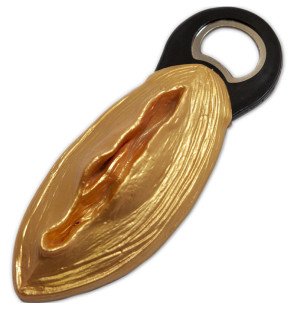 Accessoire doré en forme de vagin Diablo Picante – photo 1