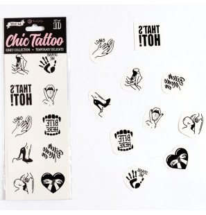 Secret Play Kinky Collection Temporary Tattoos for Adults – Set of 10 – image 1