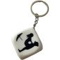 White dice keyring with poses by DIABLO PICANTE – image 1