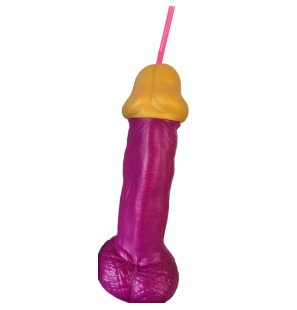 Fuchsia plastic penisglas Diablo Picante – foto 1