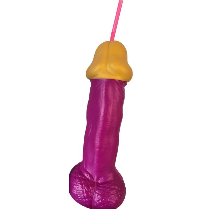 Fuchsia Plastic Penis Cup Diablo Picante – image 1