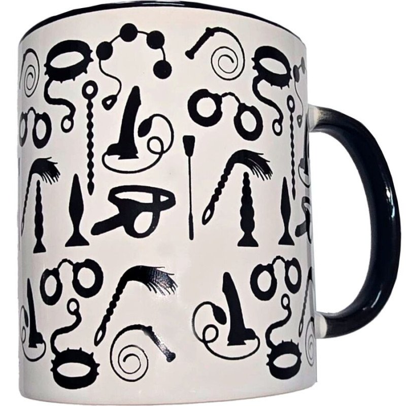 Diablo Picante white mug with black handle 370 ml – image 1