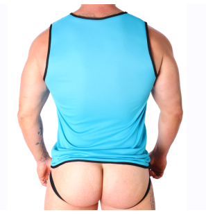 MACHO blaues Herren-Lingerie-T-Shirt in S/M und L/XL – Bild 4