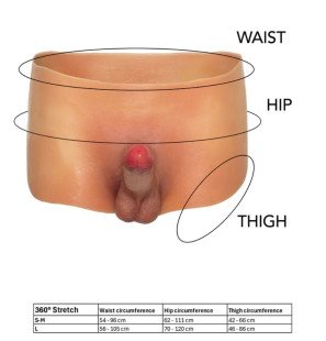 Bokserki z penisem 18 cm, rozmiar L – zdjęcie 5