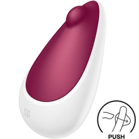 Satisfyer Spot On 3 gerichte clitorisstimulator met 12 vibratieprogramma's, oplaadbaar en berry