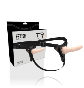 Realistische siliconen strap-on met harnas 16 cm – foto 2