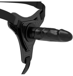 Realistic black silicone harness, 15 cm – image 1