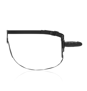 Realistic black silicone harness, 15 cm – image 3