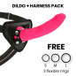 Roze strap-on dildo met harnas van siliconen, 20 cm of 4 cm – foto 1 Roze strap-on dildo met harnas van siliconen, 20 cm of 4 cm – foto 1
