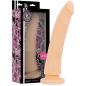 Dildo z silikonu medycznego z uprzężą DELTACLUB 23 cm – zdjęcie 3