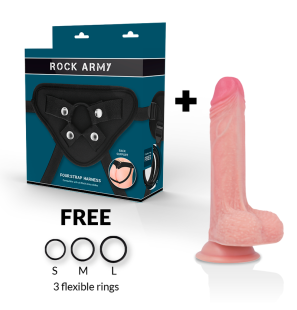 Rock Army Mustang Strap-on-Geschirr mit Silikon-Dildo – Bild 2