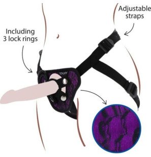 Harnais strap-on violet Get Real, format de 5 cm – photo 1