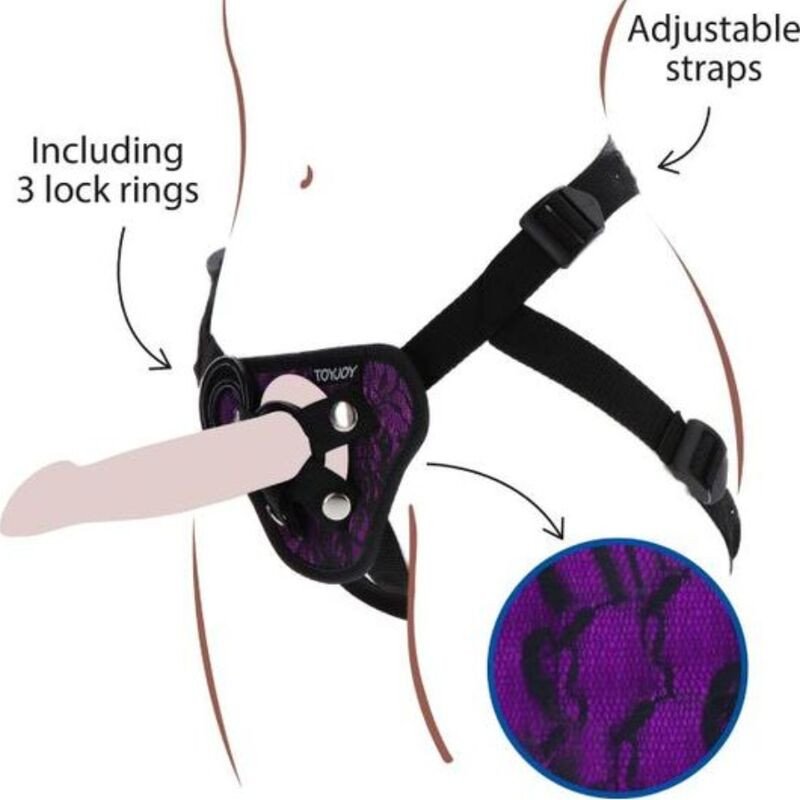 Harnais strap-on violet Get Real, format de 5 cm – photo 1