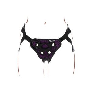 Harnais strap-on violet Get Real, format de 5 cm – photo 4