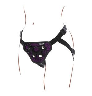 Harnais strap-on violet Get Real, format de 5 cm – photo 5