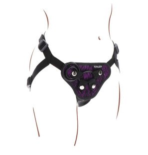 Harnais strap-on violet Get Real, format de 5 cm – photo 6