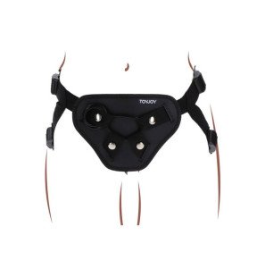 GET REAL schwarzes Deluxe-Strap-on-Geschirr, 5 cm – Bild 4