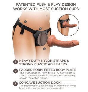 Adjustable Harness with 17,8 cm Dildo – King Cock Elite – image 1