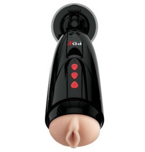PDX Elite Dirty Talk Starter vibrerende masturbator met 10 patronen, audiofunctie en zuignap